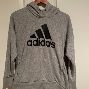 Adidas Women’s Gray Hoodie with Black Logo